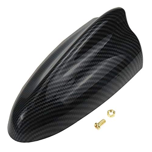 Modengzhe Shark Fin Shape Antenna Topper 8-Inch Long Car Top Mounted with 175 x 95 mm Adhesive Base (Lattice Pattern)