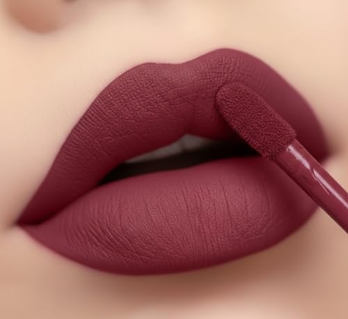 Matte Liquid Lipstick, Nude Mauve Pink Shade, Long Lasting Formula