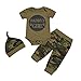 Borlai Conjunto de ropa de camuflaje para bebés y niñas de 0 a 24 meses