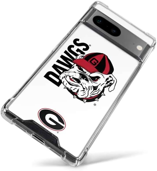 Skinit Clear Phone Case Compatible with Google Pixel 7a - Officially Licensed University of Georgia Dawgs Design