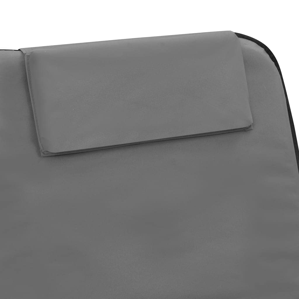 vidaXL 2X Tapis de Plage Pliable Tissu Gris Matelas de Plage Camping Randonnée