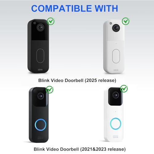 No Drill Doorbell Mount for Blink Video Doorbell , Anti-Theft and Weatherproof Mount for Blink Camera, Perfect for Homes - Additional View