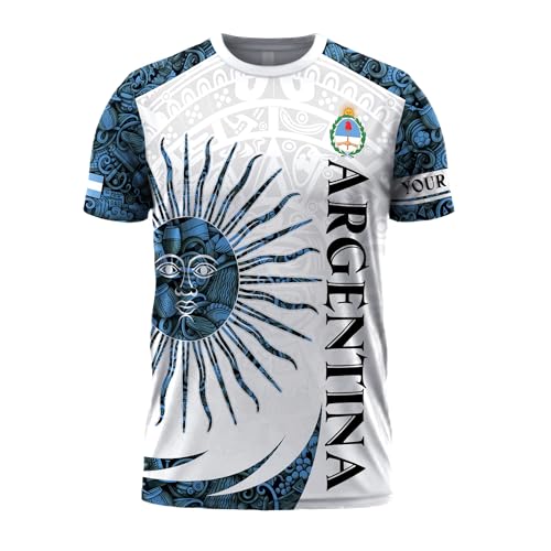 Custom Argentina Shirts Men, Personalized Flag Tshirt, Vintage Argentinian T-Shirts 2