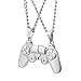 Magnetic Gamepad Couple Necklace Stainless Steel Pair Necklace Infinity Pendant partner chains Matching Puzzle Pendant Personalised Engraving Friendship Necklace adjustable necklace for Women Men