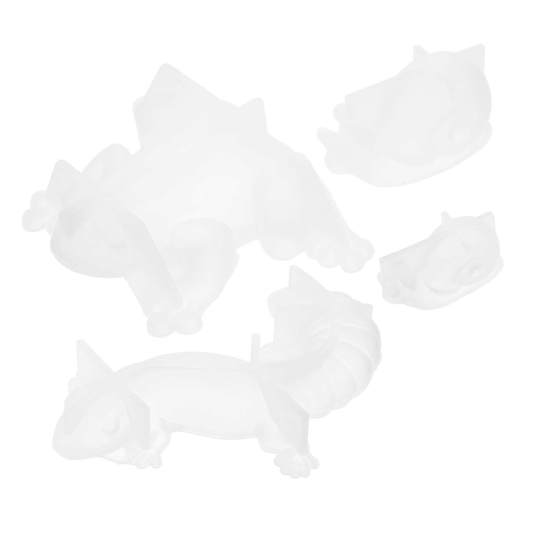 Uonlytech 3 Ensembles Moule D'ornement des Petits Animaux Réutilisable Forme Grenouille Moules Moule en Silicone Souple Moule De Bricolage Gel De Silice 4 Pièces * 3
