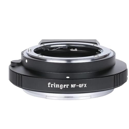 Fringer NF-GFX Autofocus Lens Adapter Built-in Electronic Aperture for Fujifilm GFX100II GFX100 GFX100S GFX50SII GFX50S GFX50R Camera to Compatible for Nikon D,G,E Lens Sigma Tamron NF Series Lens