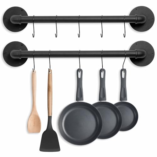 Boshangjia Pot Pan Rack Wall Mounted Set of 2, 21"