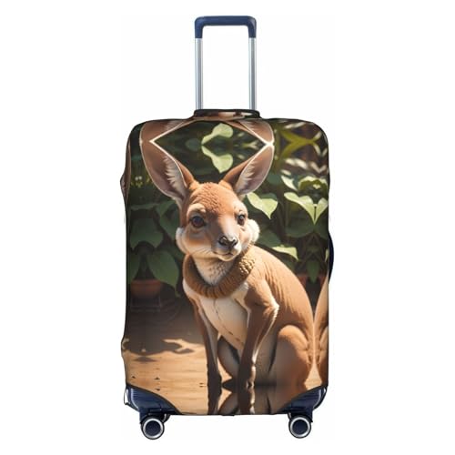 Funny For Kangaroo Zoo Tsa Approved Luggage Cover For 18-32 Inch Suitcases Scratch-Resistant Stretch Luggage Cover