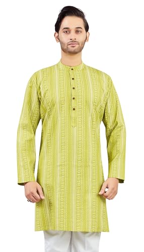 Image of Studio Shringaar Men's Cotton Relaxed Fit Straight Kurta