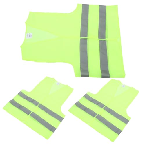 BESPORTBLE Reflective 3 Pack Construction Worker Vest Night Visibility Gear Green