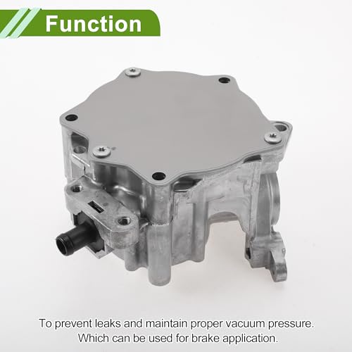 Bomba de vacío para frenos No. 06J145100C, bomba de vacío para motor para Audi A4 2010-2016, aleación de aluminio, tono plateado, 1 unidad miniatura 5