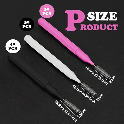 Image of Patelai 100 Pieces Braces Dental Brush for Cleaner Interdental Toothpick Dental Tooth Flossing Head Oral Hygiene Flosser Toothpick Cleaners Tooth Tool(White, Black, Pink,Proper Size)