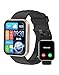 RUIMEN Smartwatch Donna Chiamate Bluetooth Orologio Sportive Contapassi Android iOS Compatibile Fitness Tracker Cardiofrequenzimetro da polso Saturimetro Impermeabile IP68 Notifiche Oro Nero