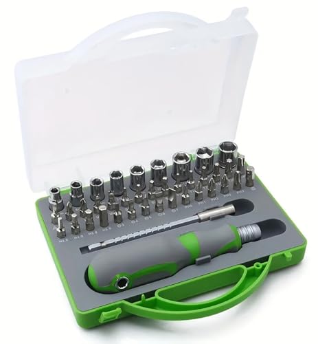 GLUN® Mini Screwdriver Set, 41 Piece Screwdriver Bit Chrome Finish with Casing, Alloy Steel Professional Screw Driver Bits Magnetic Tip Mini Screwdriver Kit (B0D66KWW8R) Amazon Price History, Amazon Price Tracker