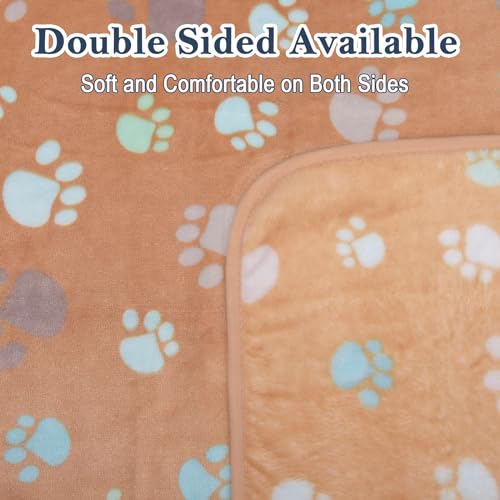 Ultra-Soft-Dog-Blanket-Cute-paw-Prints-for-Medium-Dogs-Pamper-Your-Pooch-with-Our-Durable-pet-BlanketsBrown50-x-40-inches - Cucciolini Doodles   Ultra-Soft-Dog-Blanket-Cute-paw-Prints-for-Medium-Dogs-Pamper-Your-Pooch-with-Our-Durable-pet-BlanketsBrown50-x-40-inches