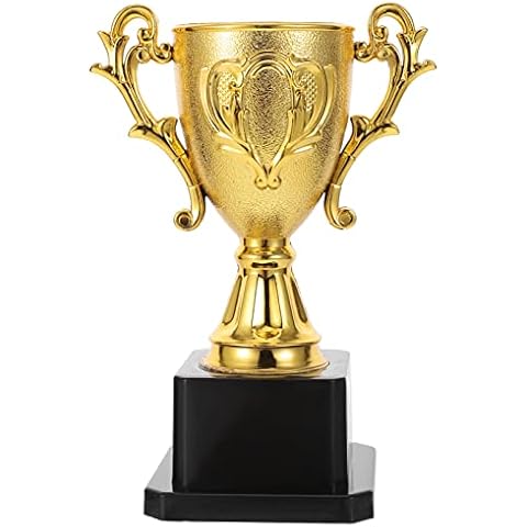 Wakauto Gold Plastic Trophies for Kids, Trophies and Awards for Kids Appreciation Reward Gift for Students, Employees or Teens 14. 3cm Cover