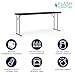 Flash Furniture Kathryn 6' Rectangular Plastic Folding Table, Long Plastic Foldable Table for Indoor/Outdoor Events, Black