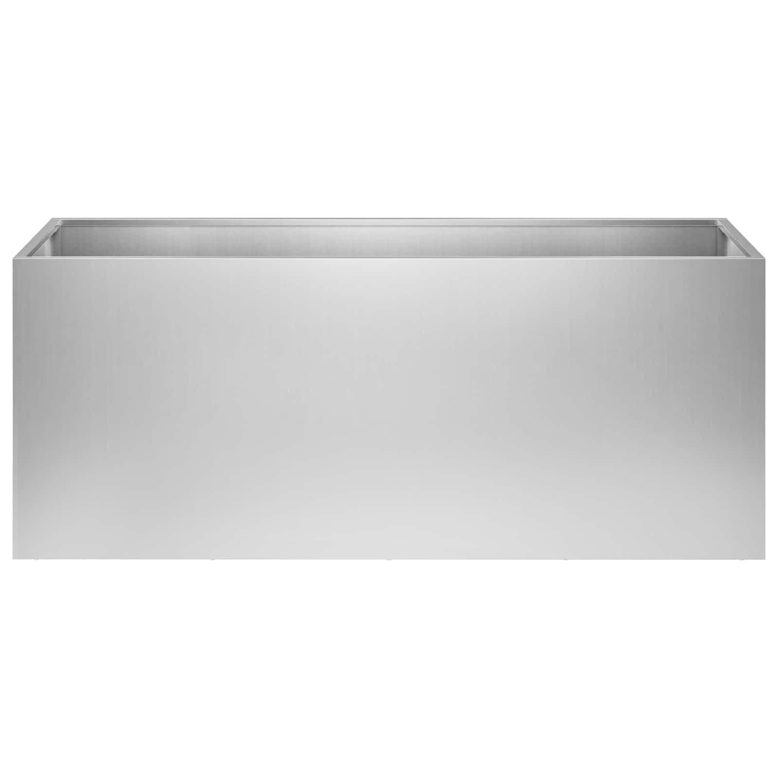 Genérico Macetero de Jardín Plateado 80 x 40 x 40 cm Acero Galvanizado,Casa y jardín,Maceteros y jardineras,7.3 kg-8005242