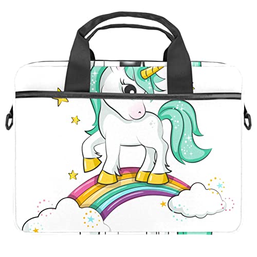 Maletín bandolera para portátil contra arañazos y caídas con diseño divertido de unicornio