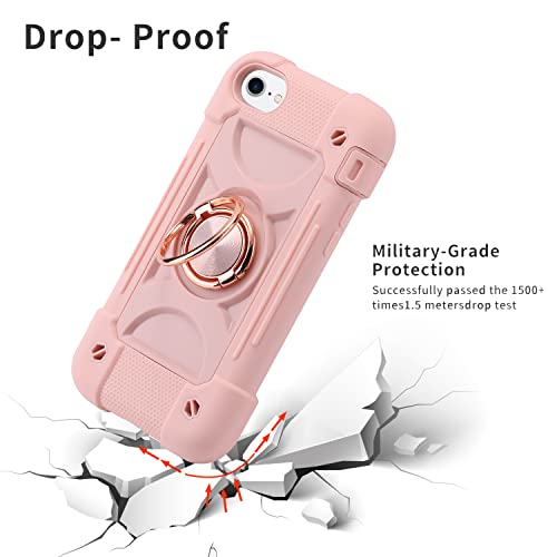 MARKILL Compatible with iPhone 8 Plus/6 Plus Case,iPhone 7 Plus case/iPhone 6S Plus Case 5.5 Inch with Ring Stand, Heavy-Duty Military Grade Shockproof Phone Cover. Pink by MARKILL - Image 2
