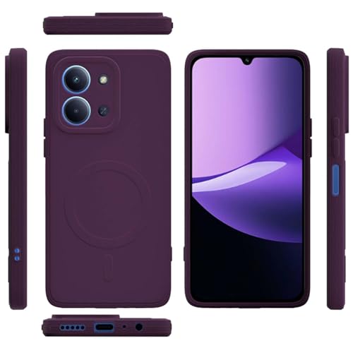 Image of Back Cover | MagFit Ring Design (Non-Magnetic) | Shockproof Case | Anti-Slip Grip | Raised Camera Edges | Slim Protective Case for Mi Redmi 15C 5G / Poco C85 5G (Purple)