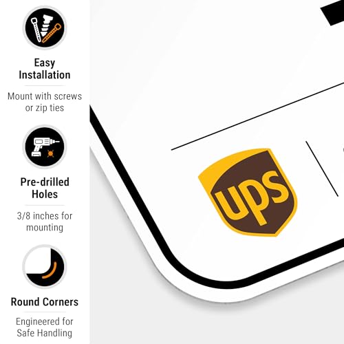 Image of Package Delivery Sign, Delivery Instructions Deliver All Package to Back Door Right Arrow Sign, 12x18 Inches, Rust Free .063 Aluminum, Fade Resistant, Made in USA