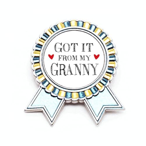 Broche Granny Grandma en métal taille M pour honorer nos grands-mères