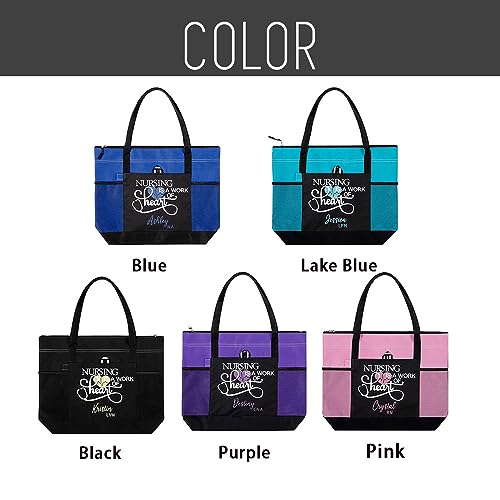Bolsa Tote personalizada para enfermera con cierre miniatura 2
