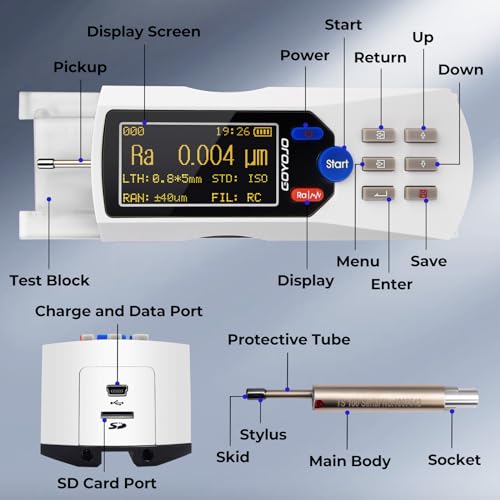 Goyojo MAKIT-1031 Surface Roughness Tester Profilometer High Precision 0.001Μm Digital Surface Roughness Meter Gauge thumb #3