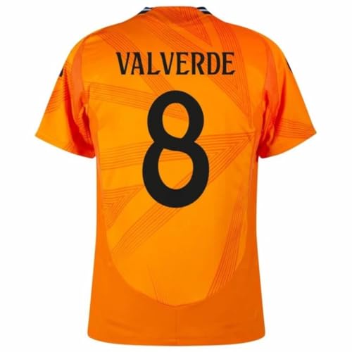 RM 8 Away Orange 24/25 Soccer Jersey for Men Fan Version (US, Alpha, X-Large, Regular, Regular, Away)