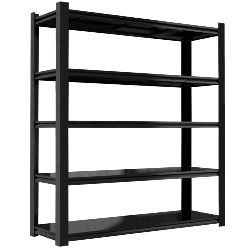 83.86 Inches Metal Garage Storage Rack, Heavy-Duty Steel Moisture-Proof And Waterproof 5-Layer Adjustable Storage Shelving Unit.Designed For Warehouse Storage (food Pantries, Industrial Use)