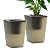 Oliz Self Watering Planter 2 Pieces 6 Inch, Plastic Flower Pots with Inner Pot Indoor Plants Brick Pattern Flowerpot for Indoor Plants, African Violets, Flowers, Herbs