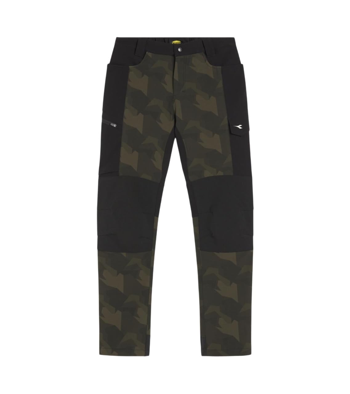 Diadora Utility Pantalone da Lavoro Freedom, Abbigliamento da Lavoro, Colore Verde Deep Depths, vestibilità Slim Regular, Taglia M