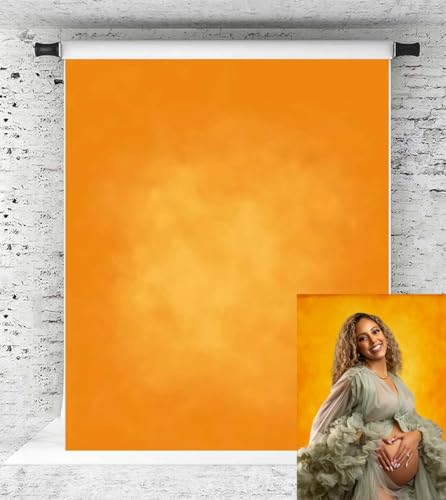 Kate 1,5x2,2m Fond Orange Toile de Photographie de Portrait Arrière Plan Photo Studio