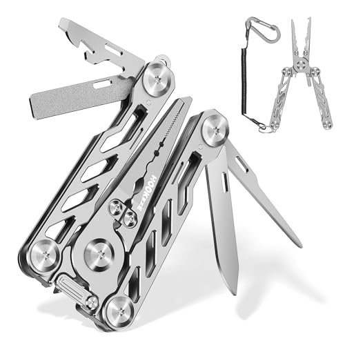HOOK-EZE Folding Fishing Pliers, 5-in-1 Saltwater Resistant Multitool...