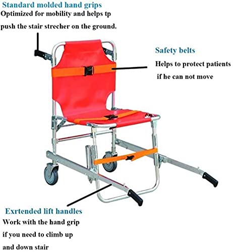 Gaofan Ems Stair Chair Ambulance Firefighter Evacuation Medical Foldable Aluminum Lift Stair Chair With Quick Release Buckles 350 Lbs Capacity #TOP2