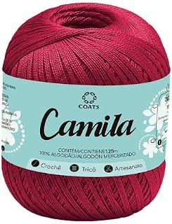 Fio Coats Camila 125-100% Algodão - 125m - Vermelho Escuro 01364