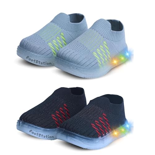 Image of Kids Slip-On LED Light Shoes, Pack of 2 (Combo)
