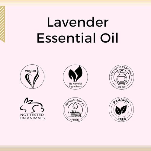 Image of Aroma Treasures Lavender Essential Oil | 100% Pure & Natural Theraputic Essential oil for healthy Skin, body, Aromatherapy - 10ml