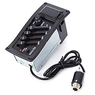 Come with 2.5mm plug cable and low battery indicator, suitable for classic, acoustic, folk guitars This guitar pickup EQ is pre-wired for easy assembly without other requirement Made of high class material with good quality, for a long service life E...