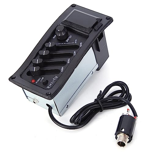 Système de préampli EQ 3 bandes avec micro piézo pour guitare acoustique, enregistrement en studio, commandes basses et moyennes