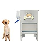 Outdoor Dog Feeder, Holds 15 lbs Food and 500 ml Water, Galvanized Steel Plate Corrosion-Resistant,Auto Large Dog Feeder (15LB)