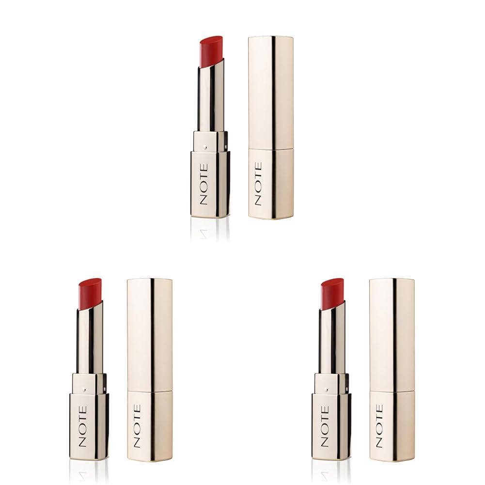 Note Cosmetics Iconic Matte Lipstick 111 Fearless Kalıcı Mat Ruj, Kırmızı (3 paketi)