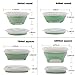Drying Natural Collapsible Food Storage Container with Lid-4 Pack Silicone Bento Lunch Boxes with 300ml/600ml/750ml/1000ml-Easily Washable & Stain Resistant, Dishwasher and Freezer Safe