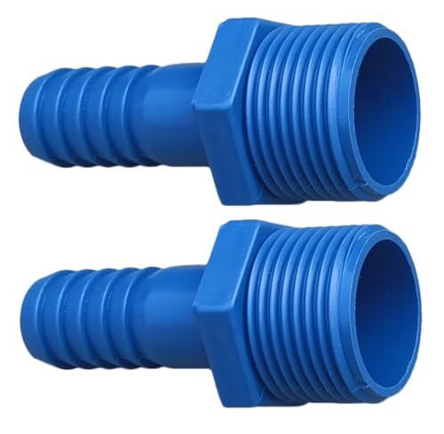 ESEKSAFAR PVC Hose Nipple/NPT Threaded Male Hose Collar and PVC Tube Fitting Adapter Barbed Hose Fittings (3/4" x 1/2"inch, 2pc)