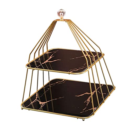 Generic Suporte para cupcake de 2 camadas, bandeja para servir, suporte para exibição de bolo, prato