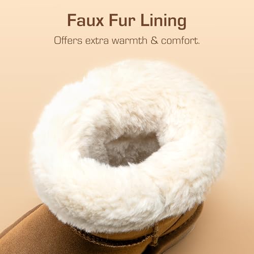 DREAM PAIRS Girls Boys Winter Boots Faux Fur Lined Mid Calf Kids Snow Tall Shoes FuzzyChic Kid's Buckle for Little Kid/Big Kid2