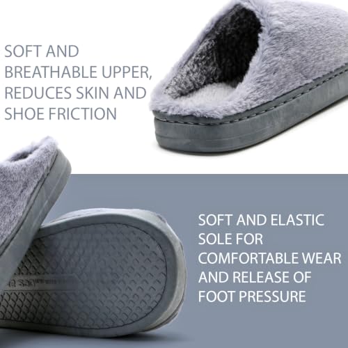 Image of Unisex Winter Flip Flop Slipper for Men and Women Soft Faux Fur Slip On Indoor Home Slides Slipper for Bedroom Sandals