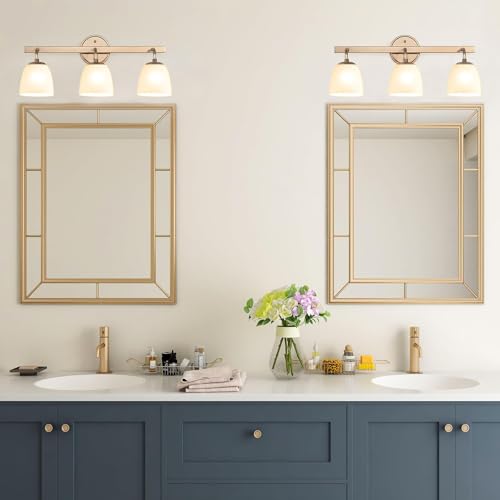 Image of 3-Pack White Frosted Glass Shade Replacements, Ceiling Fan Light Covers Glass Globes Lampshades for Chandelier, 4.92 inchHigh, 4.72 inchDiameter, 1.65 inchFitter, Bell Shaped Glass Shades