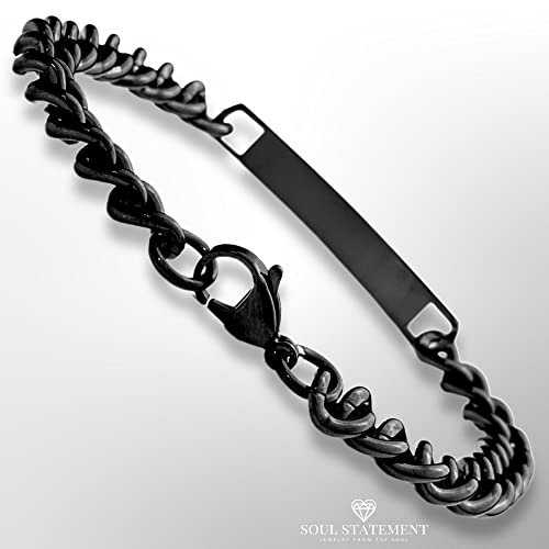 LGBTQ Accessories Quality Rainbow Bracelet Black Stainless Steel Sturdy ID Charm, Gay Pride Bracelets, LGBT Gifts4